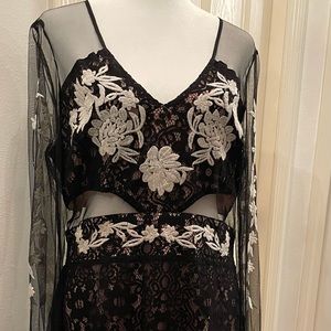 Sugarlips Dress Lace With A Taupe Lining Size L Girls